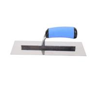 Keenso Paleta para acabado de mampostería de acero inoxidable, mango ergonómico para acabado en hormigón y cartón yeso, paleta para yeso duradera para contratistas y constructores, 11 x 4,5 cm