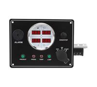Keenso Panel de Medidores para Barcos, Instrumento 4 en 1 de Metal y Plástico para Yates y Lanchas Rápidas, Mide el Nivel de, la Temperatura del Agua, el Voltaje la Presión del Aceite (WHITE)