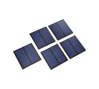 Keenso Panel Solar, Panel de Células Solares de Polisilicio, 5 Piezas, 0,45 W, 5 V, 60 X 60 Mm, 19% de Eficiencia, Resistente a la Intemperie, para Juguetes Eléctricos, Pequeños Dispositivos,