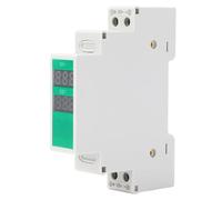 Keenso Pantalla Digital de Medición Precisa de Voltímetro DIN para Equipos Eléctricos DC 11V-310V Rango de Voltaje LCD para Electricistas