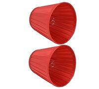 Keenso Pantalla Doble Pequeña con Abrazadera/bombilla de Soporte, Cómodo Juego de Pantalla de Tela para Lámpara de Araña, Lámpara de Pared de Mesa, Ideal para Dormitorio, Hotel, Estudio, Boca de