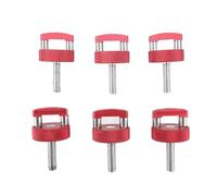 Keenso Paquete de 6 Tornillos de Aluminio de Extracción Rápida con Tapa Dura, Accesorios de Anillo en D Integrados para JK 2007 2018 JL 2018 2022 JT, Reemplazo para JK JL Unlimited 4 (rojo)