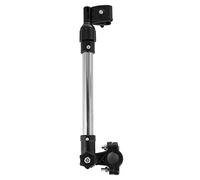 Keenso Paragüero de Acero Inoxidable, Soporte Ajustable para Bicicleta y Cochecito con de 360°, Clip Universal para Cochecito de bebé MBC, Solución de Sombra Resistente a la Intemperie de 46 Cm