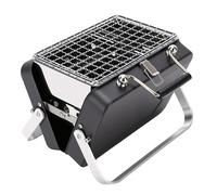 Keenso Parrilla de Carbón para Barbacoa, Mini Parrilla Plegable para Barbacoa, Ahumador para Picnic, Jardín, Terraza, Camping, Viajes