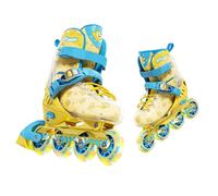 Keenso Patines en Línea Patines de Ruedas Ajustables con Ruedas Iluminadas Incluye Plantillas para Zapatos 1 par Patinaje Divertido Al Aire para Niños y Niñas (Yellow M)