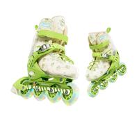 Keenso Patines en Línea Patines de Ruedas Ajustables con Ruedas Iluminadas Incluye Plantillas para Zapatos 1 par Patinaje Divertido Al Aire para Niños y Niñas (Green M)