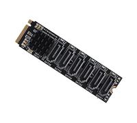 Keenso PCIe3.0 a la Tarjeta Adaptadora Transmisión Rápida 6 Puertos M.2 a la Tarjeta de Expansión para Entusiastas del Almacenamiento de Datos