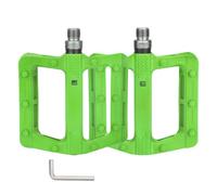 Keenso Pedales de Bicicleta Pedales de Bicicleta de Montaña con Eje de Acero de Nailon Plataforma Plana de 111 Mm de Ancho 360 G con Rodamientos DU Agarre Antideslizante para Ciclistas de Bicicletas