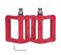 Keenso Pedales de Bicicleta Pedales de Bicicleta de Montaña de Plataforma Plana de Nailon 111 Mm de Ancho 360 G Eje de Acero Liviano con Rodamientos DU Agarre Antideslizante para Bicicletas Urbanas
