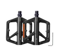 Keenso Pedales de Bicicleta Pedales de Plataforma de Nailon con Rodamientos Duales DU 270 G de Ancho Diseño Antideslizante Eje Sellado para Bicicletas de Montaña, Bicicletas de Carretera, (Black)