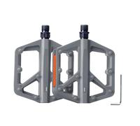Keenso Pedales de Bicicleta Pedales de Plataforma de Nailon con Rodamientos Duales DU 270 G de Ancho Diseño Antideslizante Eje Sellado para Bicicletas de Montaña, Bicicletas de Carretera, (Grey)