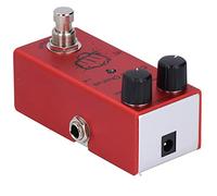 Keenso Pedales de Guitarra, Pedal de Efecto de Guitarra de aleación de Aluminio Resistente para Adaptador DC9V, Accesorios Rojos para Instrumentos Musicales