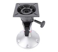 Keenso Pedestal para Asiento de Barco, Ajustable de Aluminio, Base para Barco de 13 a 18 Pulgadas con Perilla de Bloqueo Giratoria de 360 Grados, Placa Desmontable para Asientos de Conducción de