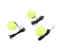 Keenso Pelotas de Tenis, 3 Piezas de Goma Premium Interior de Fibra Sintética Exterior para Elasticidad a Prueba de Abrasión con Cuerda Elástica para Práctica Personal Golpeando la