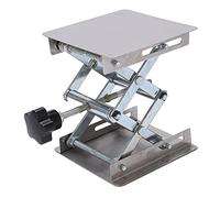 Keenso Pequeña Plataforma Elevadora de Acero Inoxidable Mesa Elevadora Manual en Miniatura de 44 Mm a 154 Mm Perilla Ajustable en Soporte de Elevación Compacto y Estable para Uso en Banco de Trabajo