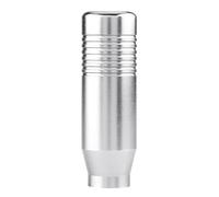 Keenso Perilla de cambio de engranaje del coche, Perillas de palanca de cambios manual universal de aleación de aluminio(plata) pomo cambio de marchas