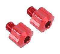 Keenso Pernos Adaptadores de Espejo Retrovisor de Motocicleta, Aleación de Aluminio CNC con Colorante Anodizado, Rosca de 8 Mm para Montaje de Espejo Retrovisor de Motocicleta (rojo)