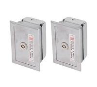 Keenso Persiana Enrollable con Cerradura de Llave, Caja de Interruptor de Llave de 2 Piezas de Acero Inoxidable Universal con Juego de Accesorios de Llaves para Puerta