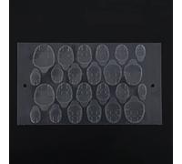 Keenso Pestañas Adhesivas para Uñas, Adhesivo Transparente de Doble Cara para Presionar las Uñas, Fuerte Adherencia para Manicura Casera, 10 Hojas, 240 Unidades