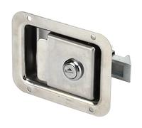 Keenso Pestillo para Caja de Herramientas, Cerradura de Puerta RV con Manija de Paleta Resistente de Acero Inoxidable 304 con 2 Llaves, para Caja de Herramientas para Gabinete de