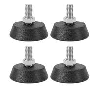 Keenso Pies Niveladores, 4 Niveladores de Muebles Atornillados de 50 X 41 Mm con Almohadilla de Goma Antideslizante para Mesa de Comedor, Silla, sofá, Equipo de Fitness