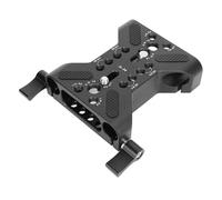 Keenso Placa Base de Cámara con Riel de 15 Mm Placa de Liberación Rápida de Aleación de Aluminio Resistente Base de Montaje de Cámara con Almohadillas de Goma para Soportes de