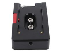 Keenso Placa de Batería NP Botón de Bloqueo Automático Mini Adaptador de Placa de Batería con Pantalla de Diseño de Fricción Alimentación de para Cámaras DSLR sin Espejo para Uso en Estudio