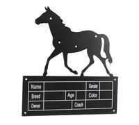 Keenso Placa de Identificación, Letrero de Metal para Puesto de Caballos con Orificios de Montaje, Etiqueta de Identidad Personalizada Fácil de Instalar para Granero y Establo
