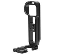 Keenso Placa de Liberación Rápida en Forma de L Negra Mecanizada con Precisión CNC para Cámara sin Espejo A7 A7R A7S ILCE-7 ILCE-7R -7S, Diseño Ligero Ahuecado, Interfaz AS, Ideal para Fotógrafos