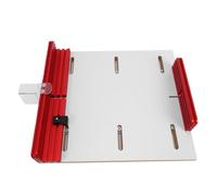 Keenso Plantilla de Carpintería con Pista Ajustable, Trineo de Corte Transversal para Sierra de Mesa, Características de Corte de Precisión, Material de Aluminio
