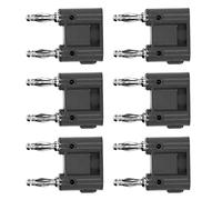 Keenso Plátano Doble Conectividad Fuerte para Instrumentos Electrónicos, 10 Piezas de 2 Vías Enchufes de Plátano para Automóviles, Zócalo de Metro de Latón (Black)
