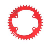 Keenso Plato de Bicicleta, BCD 96MM Ancho Estrecho 32T 36T 38T Plato Anillo de Cadena Simple para M6000 M7000 M8000(32T-Rojo)