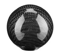 Keenso Pomo de Palanca de Cambios Cabezal de de Marchas Manual de Fibra de Carbono con Cuerpo de Metal y 3 Adaptadores Palanca de de Marchas Universal de 7 Mm, 9 Mm y 9 para Modificación del (BLACK)