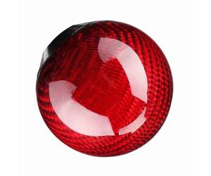 Keenso Pomo de Palanca de Cambios Cabezal de de Marchas Manual de Fibra de Carbono con Cuerpo de Metal y 3 Adaptadores Palanca de de Marchas Universal de 7 Mm, 9 Mm y 9 para Modificación del (rojo)