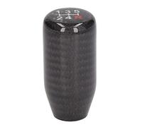Keenso Pomo de Palanca de Cambios de Fibra de Carbono, Palanca de Cambios Negra, Pomo de de de 5 Velocidades con 3 Adaptadores M8 M10 M12, Tacto Suave para Automóviles Manuales o Automáticos para