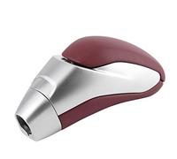 Keenso Pomo de Palanca de Cambios para Coche, Aleación de Aluminio con Cuero, Ajuste Perfecto para 6 GG GH, 3 BK BL, Fácil Instalación para Conductores (B (rojo))