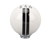 Keenso Pomo de Palanca de Cambios, Pomo de Palanca de Cambios Manual de 5 Velocidades, Diseño Ergonómico con Números de Marcha Claros y 3 Adaptadores Aptos para 1967-2018 (Blanco negro)