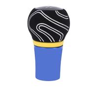 Keenso Pomo de Palanca de de Gamuza, Palanca de de Aleación de Aluminio con Agarre Ergonómico y Superficie Antideslizante, con 4 Adaptadores para la Mayoría de los Automóviles (BLUE)