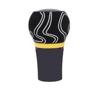 Keenso Pomo de Palanca de de Gamuza, Palanca de de Aleación de Aluminio con Agarre Ergonómico y Superficie Antideslizante, con 4 Adaptadores para la Mayoría de los Automóviles (BLACK)