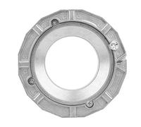 Keenso Portabrocas de Caja de Luz de Metal Profesional, Accesorio de Fotografía Fácil de Instalar para Linterna con Interfaz, Plateado