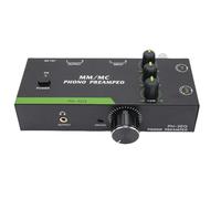 Keenso Preamplificador de Fono, Construcción de Metal, 3 Bandas Ajustables, Salida de Entrada XLR, Compatible con Tocadiscos para Audiófilos (Enchufe Europeo de 100 a 240 V.)