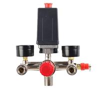 Keenso Presión de Compresor de Aire con Manómetros Dobles | Voltaje de 220 V, rango de trabajo de 90-125 PSI, ensamblaje duradero, fácil de instalar
