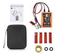 Keenso Probador de Inyectores de, Kit de Limpieza con 4 Adaptadores Pantalla LCD de 8 Modos de Pulso, Alimentación de 12 V para Inyectores EFI GDI de Automóviles de Gasolina (Orange)