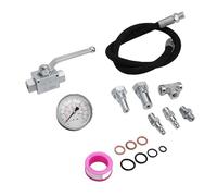 Keenso Probador de Presión de Aceite, Kit de Herramientas de Prueba de Aire IPR Detector de Fugas del de Aceite de Alta Presión con Manguera de 5300 PSI Nominal para Motores de 6,0 L