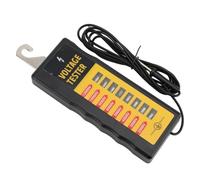Keenso Probador de voltaje para valla eléctrica portátil 8 indicadores luminosos Detector de fallos para valla para material ABS agrícola