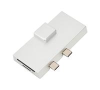 Keenso Profesional Dual -USB -C Extensión Hub 7 Puertos Enchufe y Reproduce USB C Hub para Pro 8 9 X, 4K Soporte de Pantalla, Aleación de Aluminio Plata