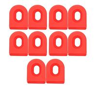 Keenso Protector Bielas, 5 Pares Protector Silicona para Proteger Las Bielas de Bicicleta(Rojo)