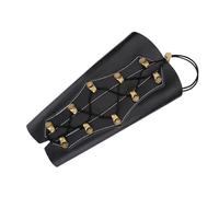 Keenso Protector de Brazo de Tiro con Protector de Brazo de Cuero de PU Ajustable Duradero Protector de Brazo Accesorio de Aparejos para Entrenamiento de Tradicional recurvo(Negro)