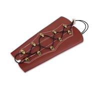 Keenso Protector de Brazo de Tiro con Protector de Brazo de Cuero de PU Ajustable Duradero Protector de Brazo Accesorio de Aparejos para Entrenamiento de Tradicional recurvo(marrón)