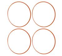 Keenso Protectores de Llantas de Aleación de Aluminio de 16 Pulgadas, Ajuste Universal para Bordes Planos con Cinta Adhesiva de 8 Mm, Fácil de Instalar para Protección contra Rayones en (Orange)